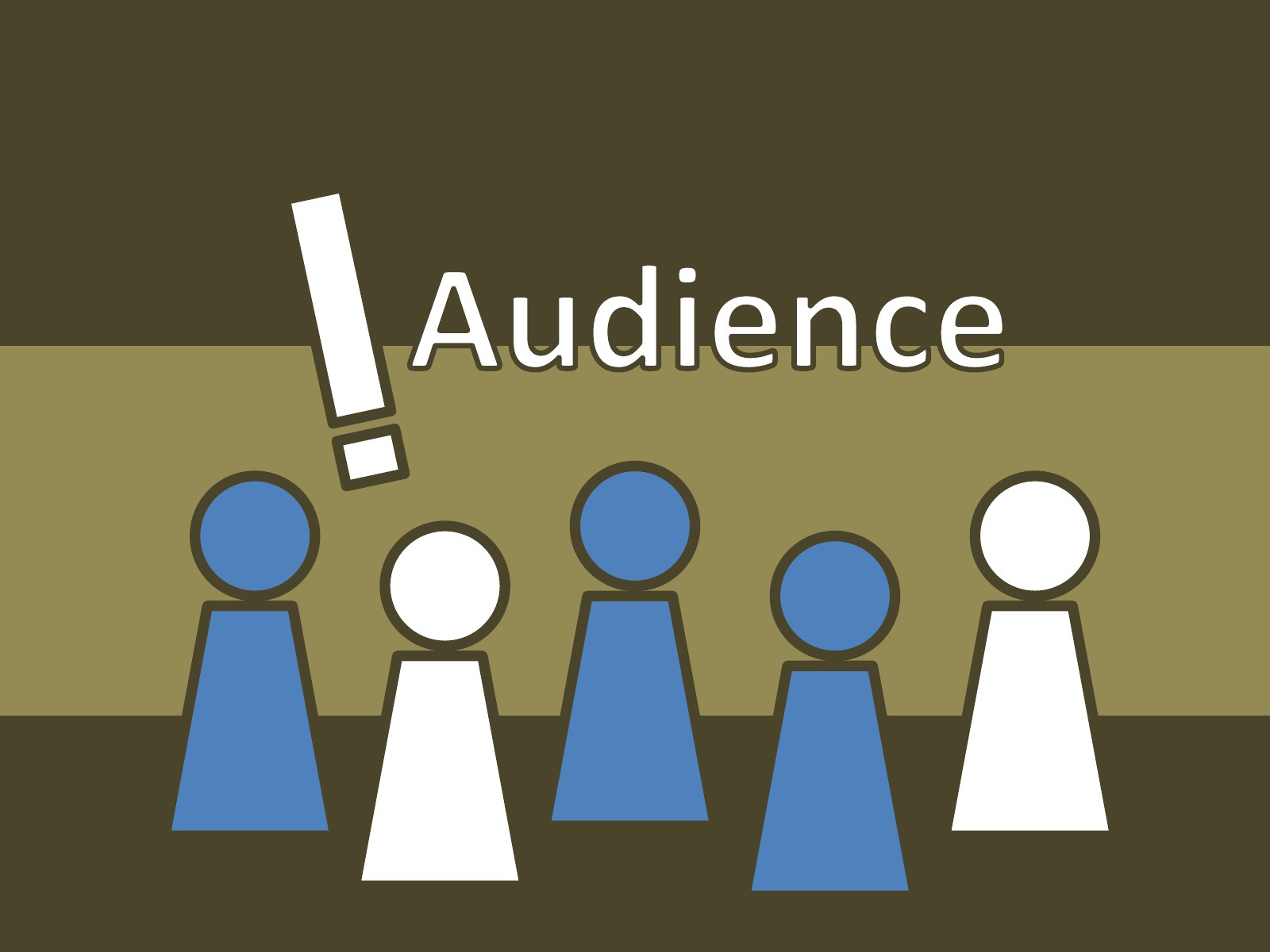 五個人形圖示排成一排，上方寫 Audience