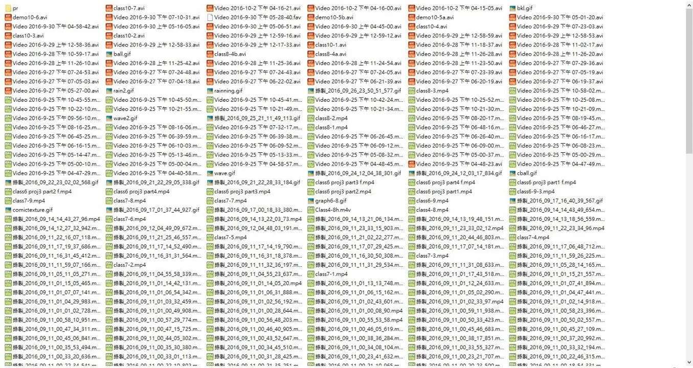 Tons of outtakes from recording the course — about a third of it