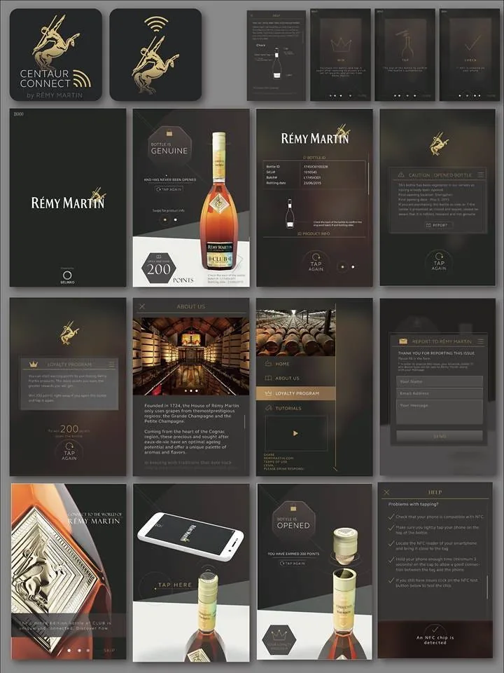 The Remy Martin app interface design that took forever, with endless revisions