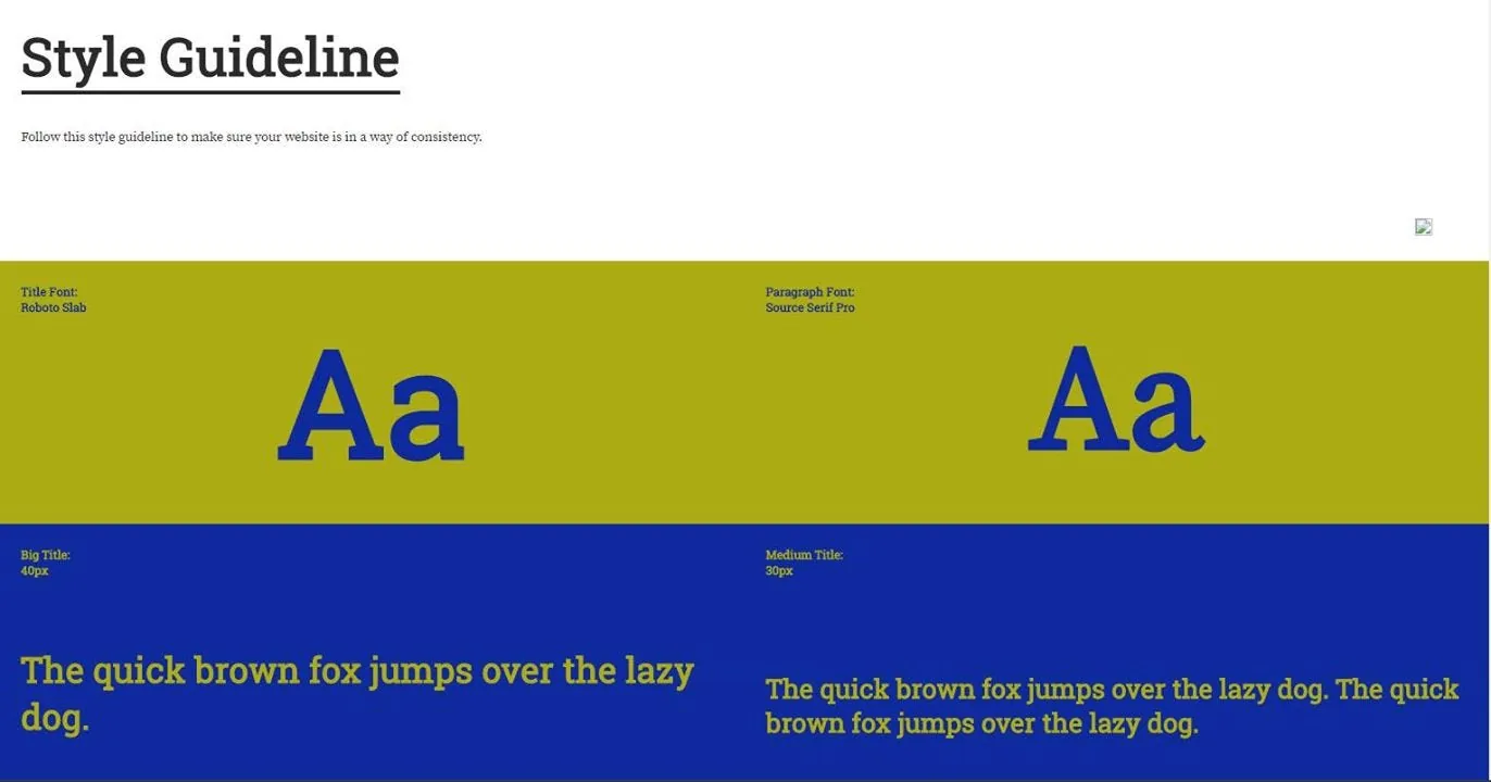 A visual guideline with real style