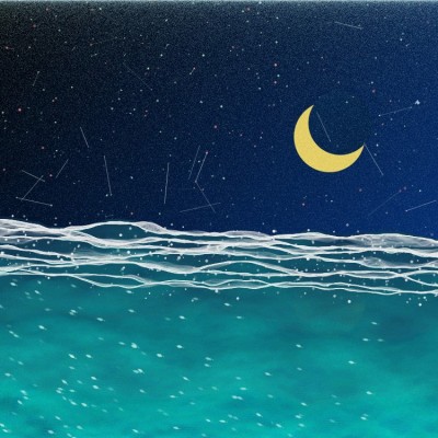200424 Glowing Dark Sea
