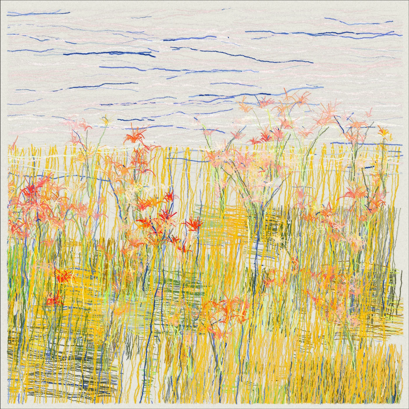 221122 Color Pencil Study - Country Field